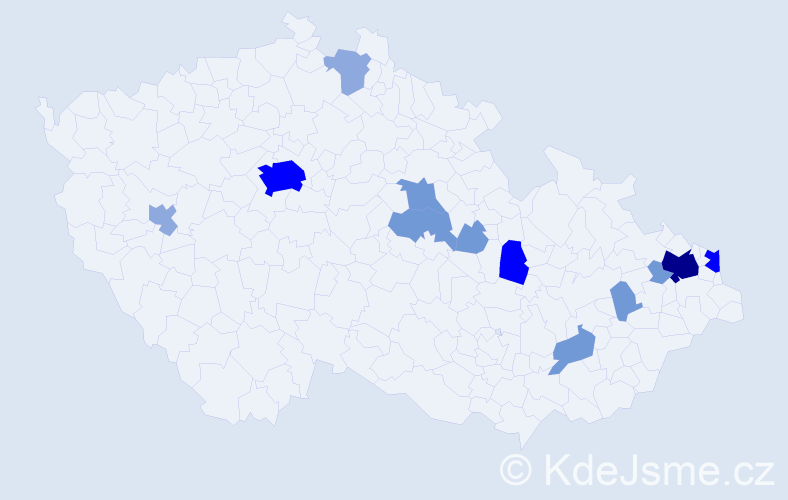 Příjmení: 'Prusáková', počet výskytů 32 v celé ČR