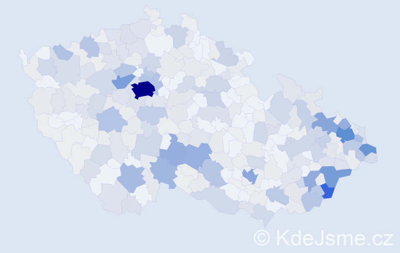 Příjmení: 'Kostka', počet výskytů 1580 v celé ČR