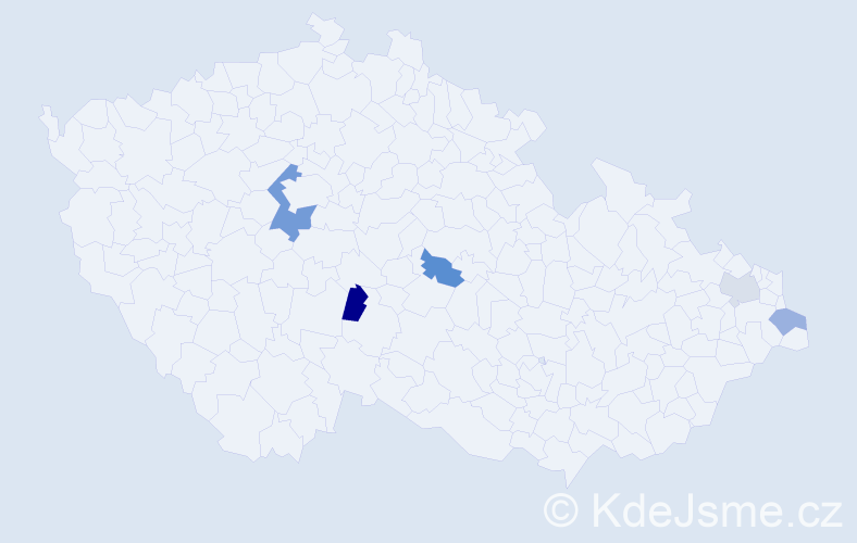 Příjmení: 'Tarabčáková', počet výskytů 7 v celé ČR