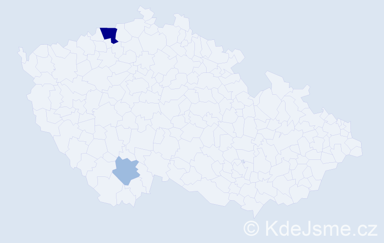 Příjmení: 'Sahu', počet výskytů 5 v celé ČR