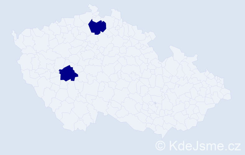 Příjmení: 'Denysevych', počet výskytů 2 v celé ČR