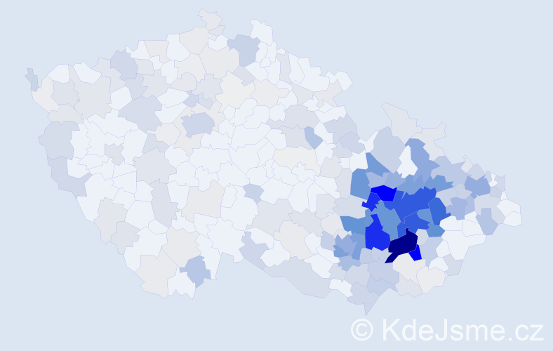 Příjmení: 'Skácel', počet výskytů 1072 v celé ČR