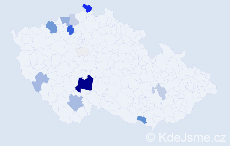 Příjmení: 'Butal', počet výskytů 26 v celé ČR