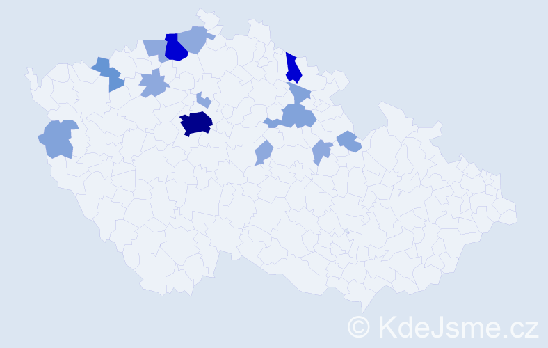 Příjmení: 'Trenkler', počet výskytů 39 v celé ČR