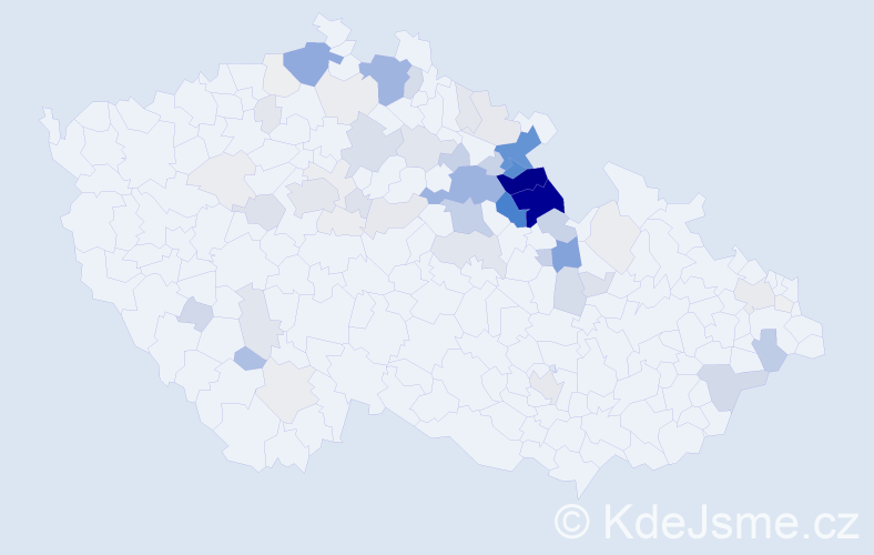 Příjmení: 'Cvejnová', počet výskytů 294 v celé ČR