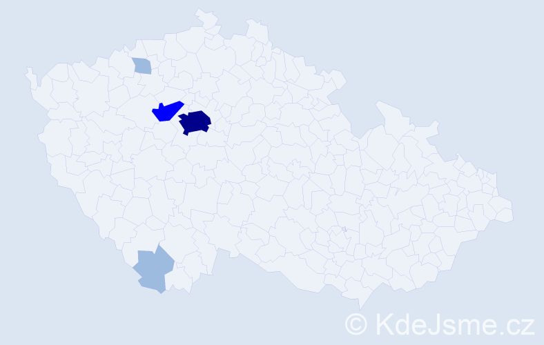 Příjmení: 'Mesko', počet výskytů 9 v celé ČR
