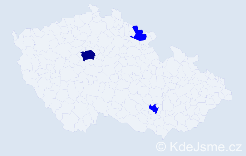 Příjmení: 'Maksimovic', počet výskytů 4 v celé ČR