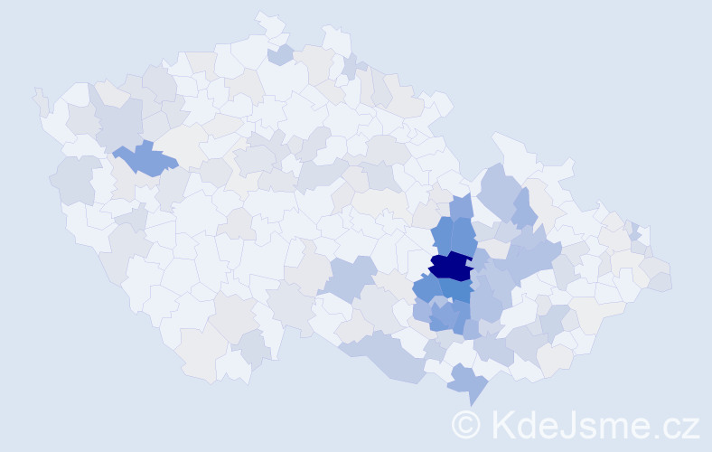 Příjmení: 'Chlupová', počet výskytů 746 v celé ČR