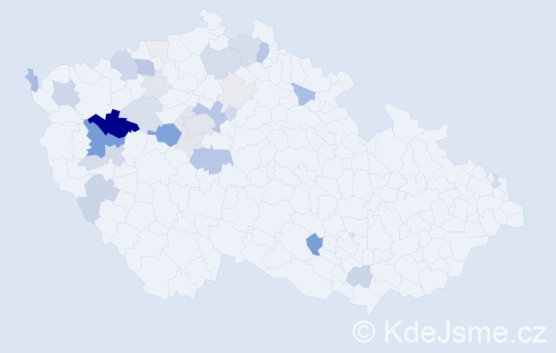 Příjmení: 'Sopr', počet výskytů 125 v celé ČR