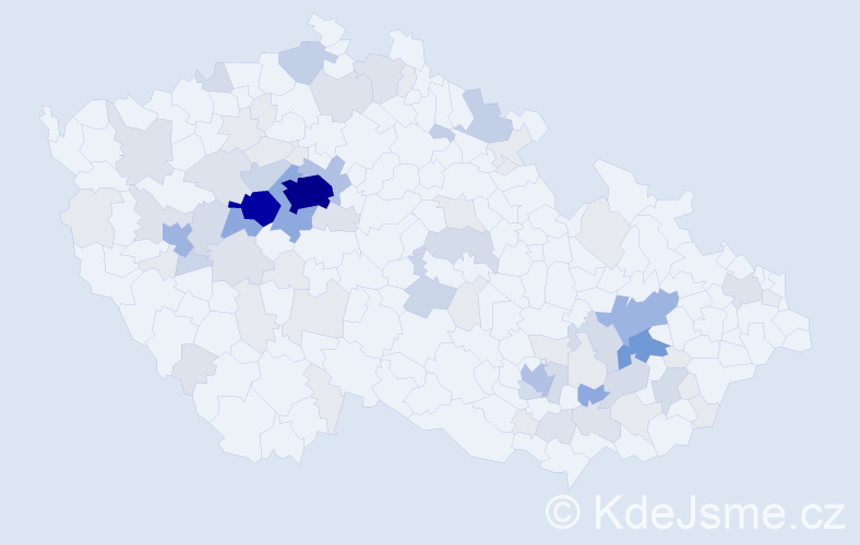 Příjmení: 'Macourková', počet výskytů 281 v celé ČR