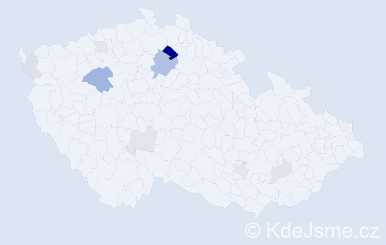 Příjmení: 'Čečelská', počet výskytů 23 v celé ČR