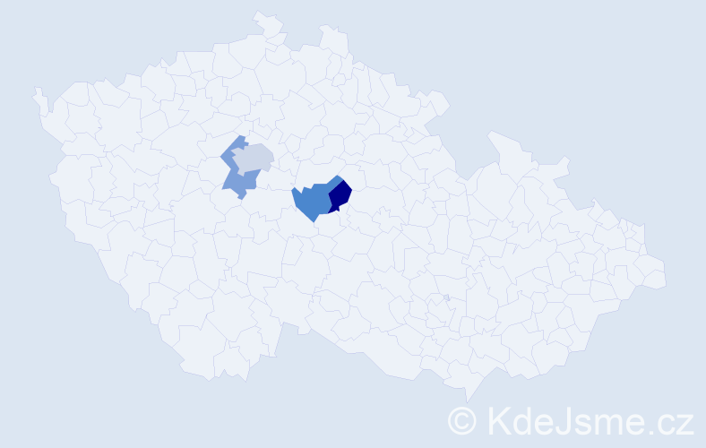 Příjmení: 'Kosovcová', počet výskytů 5 v celé ČR
