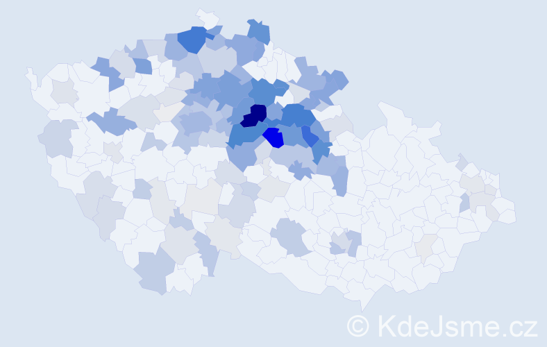 Příjmení: 'Horyna', počet výskytů 556 v celé ČR