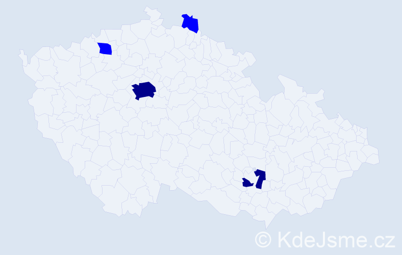 Příjmení: 'Cidrych', počet výskytů 6 v celé ČR