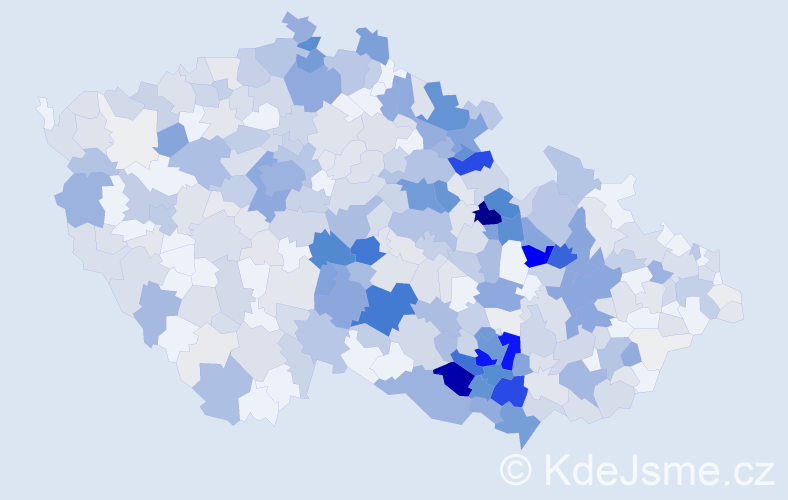 Příjmení: 'Ryšavá', počet výskytů 1823 v celé ČR