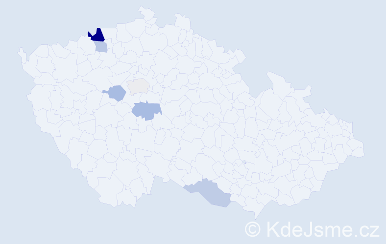 Příjmení: 'Biro', počet výskytů 10 v celé ČR