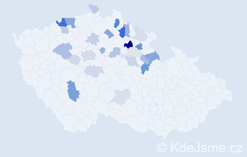 Příjmení: 'Hochmalová', počet výskytů 66 v celé ČR