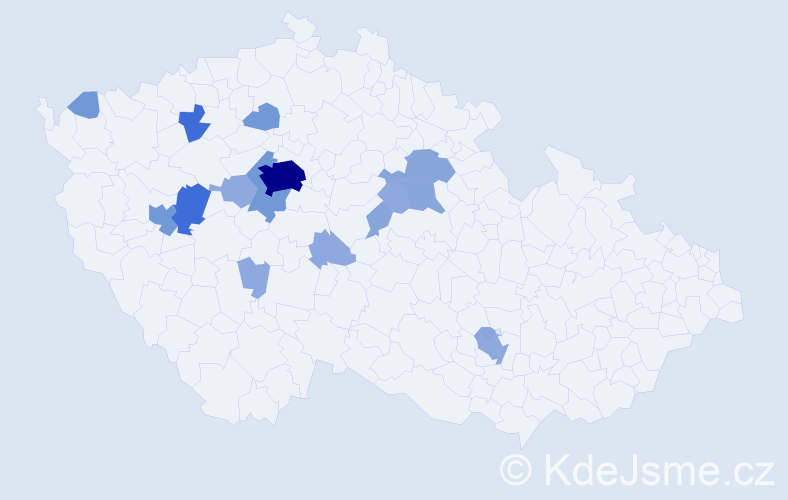 Příjmení: 'Špác', počet výskytů 44 v celé ČR