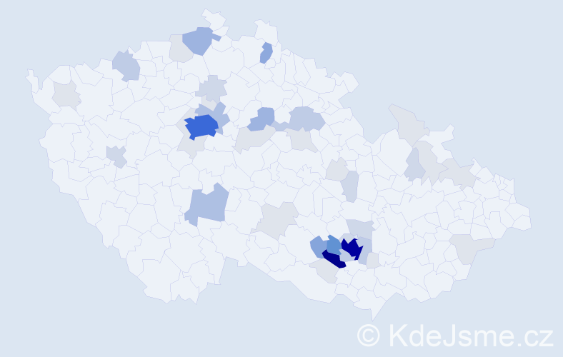 Příjmení: 'Rosendorf', počet výskytů 154 v celé ČR
