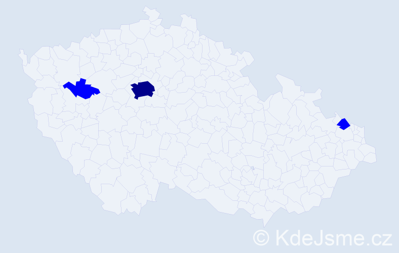 Příjmení: 'Genc', počet výskytů 4 v celé ČR