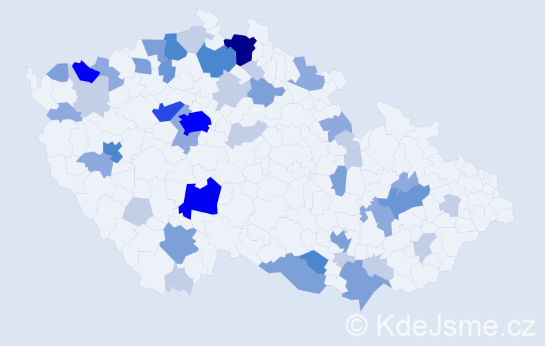Příjmení: 'Löfflerová', počet výskytů 136 v celé ČR