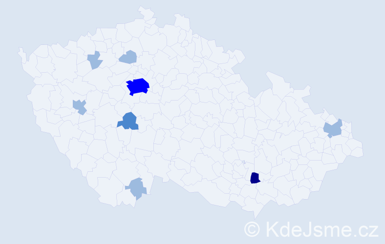 Příjmení: 'Saunders', počet výskytů 15 v celé ČR
