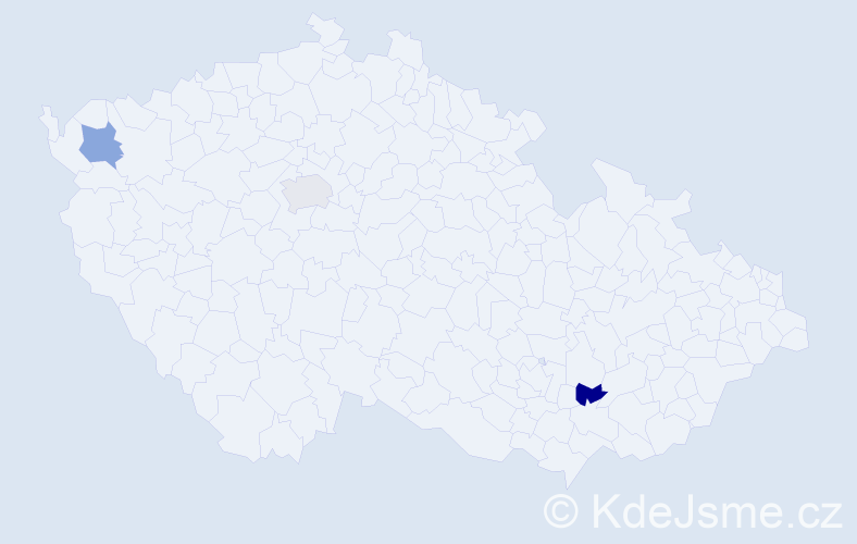 Příjmení: 'Zelko', počet výskytů 3 v celé ČR