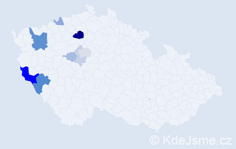 Příjmení: 'Staňkovská', počet výskytů 22 v celé ČR
