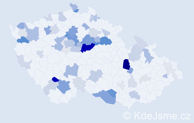 Příjmení: 'Hollerová', počet výskytů 202 v celé ČR