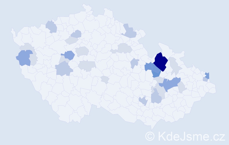 Příjmení: 'Ficnarová', počet výskytů 80 v celé ČR
