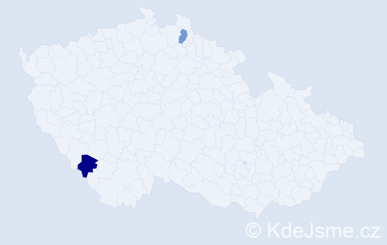 Příjmení: 'Tremmerová', počet výskytů 2 v celé ČR