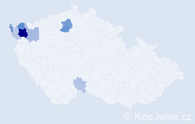 Příjmení: 'Zapfová', počet výskytů 23 v celé ČR