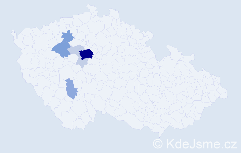 Příjmení: 'Utěšil', počet výskytů 21 v celé ČR