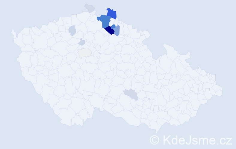 Příjmení: 'Kněbort', počet výskytů 59 v celé ČR