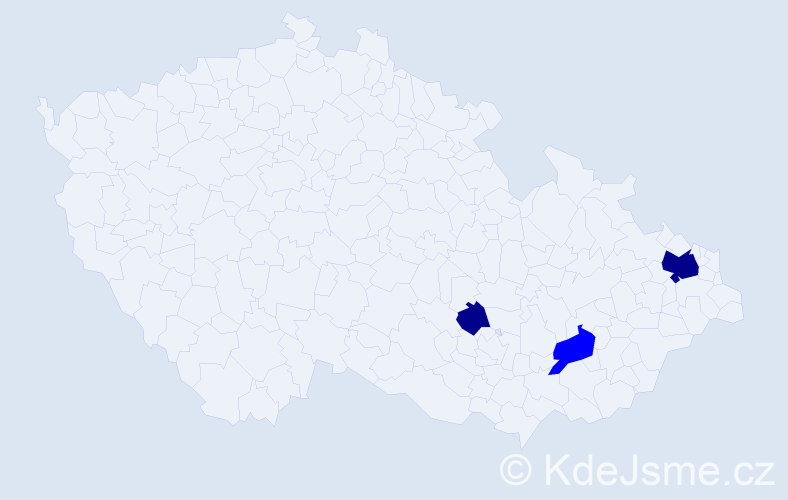 Příjmení: 'Kuščáková', počet výskytů 5 v celé ČR