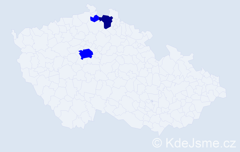 Příjmení: 'Caidlerová', počet výskytů 4 v celé ČR