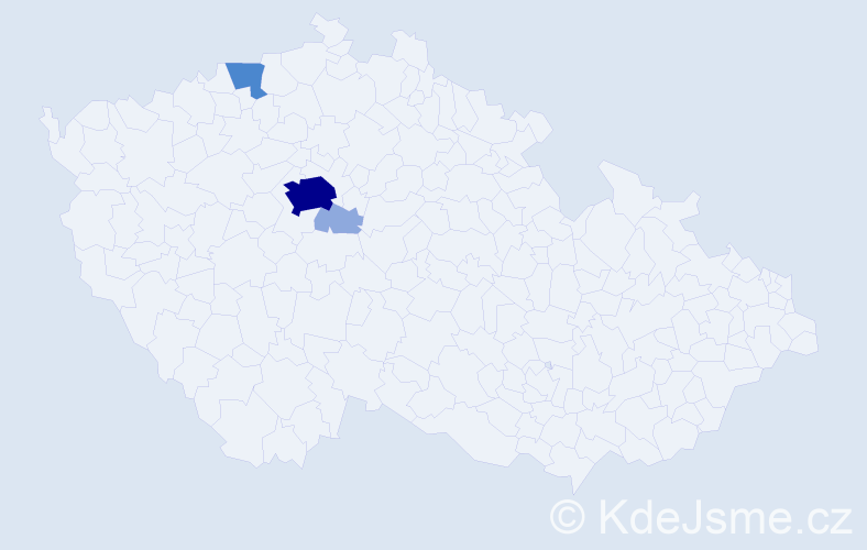 Příjmení: 'Laversová', počet výskytů 8 v celé ČR