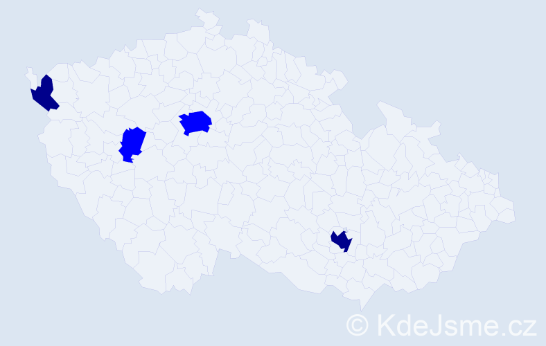 Příjmení: 'Mosbauer', počet výskytů 6 v celé ČR