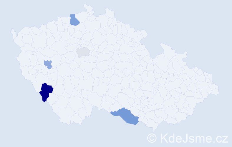 Příjmení: 'Scheller', počet výskytů 5 v celé ČR