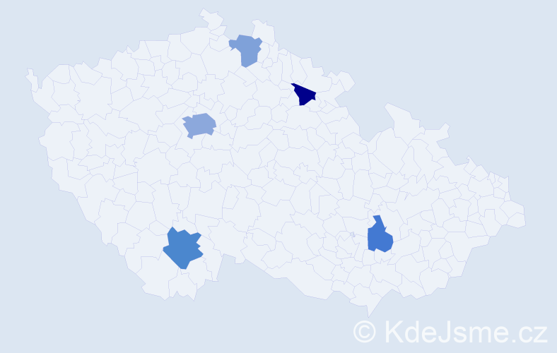 Příjmení: 'Lebid', počet výskytů 10 v celé ČR