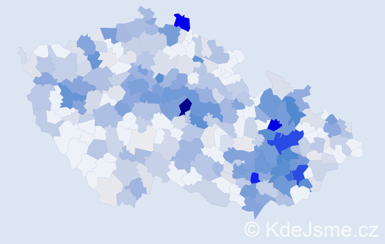 Příjmení: 'Vojáčková', počet výskytů 1490 v celé ČR