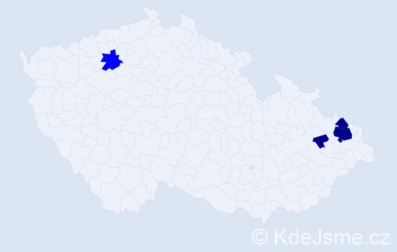 Příjmení: 'Glavatá', počet výskytů 7 v celé ČR
