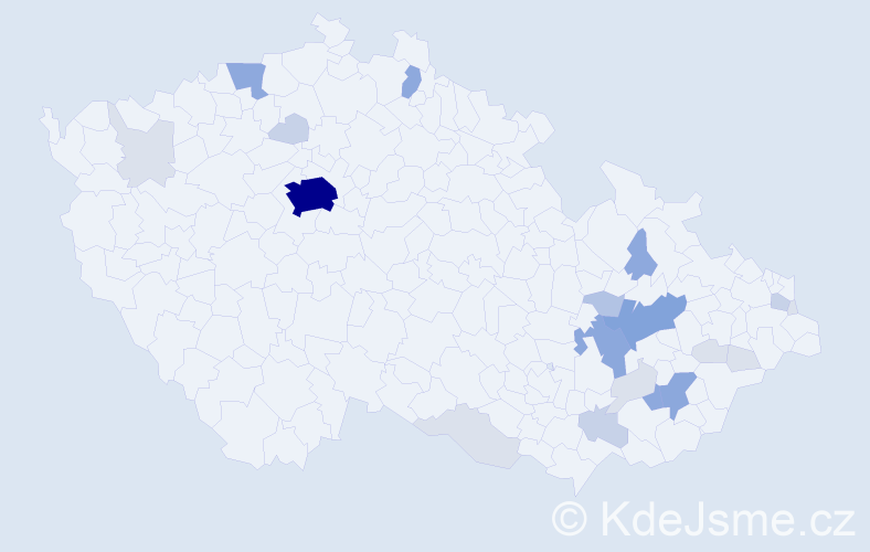 Příjmení: 'Skokánek', počet výskytů 71 v celé ČR