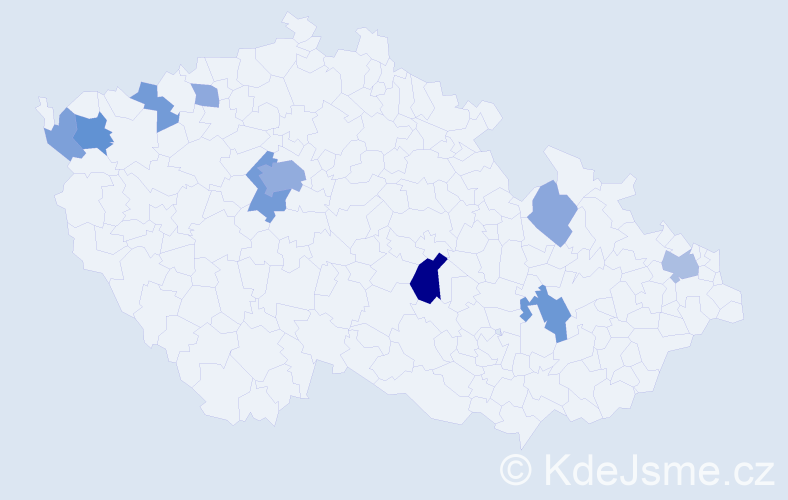 Příjmení: 'Gančevová', počet výskytů 24 v celé ČR