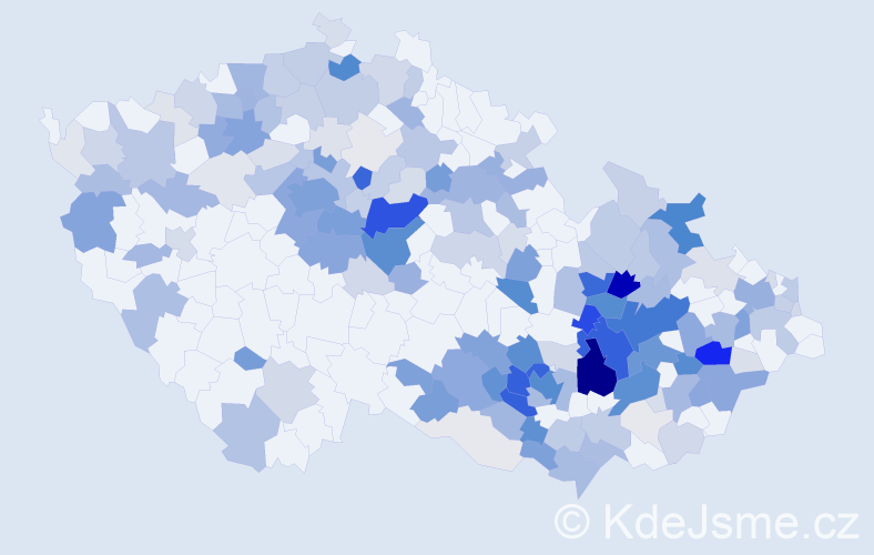 Příjmení: 'Zahradníčková', počet výskytů 763 v celé ČR