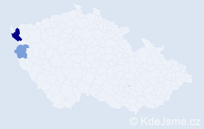 Příjmení: 'Rejdovjan', počet výskytů 6 v celé ČR