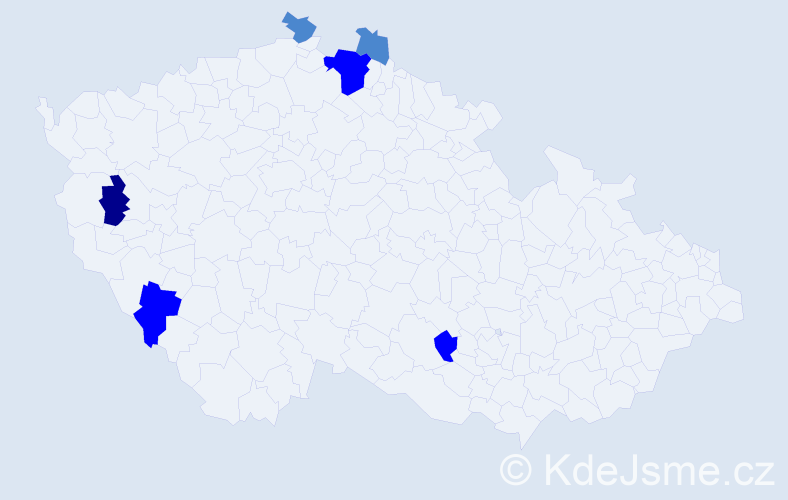 Příjmení: 'Banás', počet výskytů 11 v celé ČR