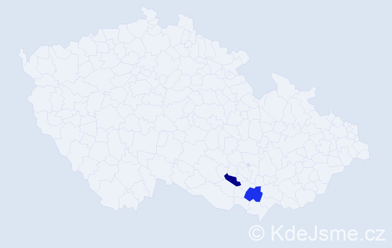 Příjmení: 'Notsyk', počet výskytů 2 v celé ČR