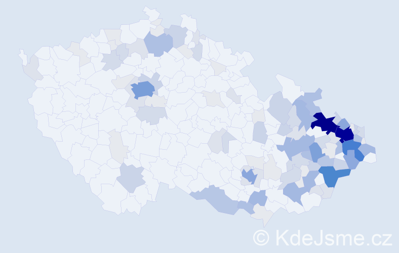 Příjmení: 'Kalus', počet výskytů 433 v celé ČR
