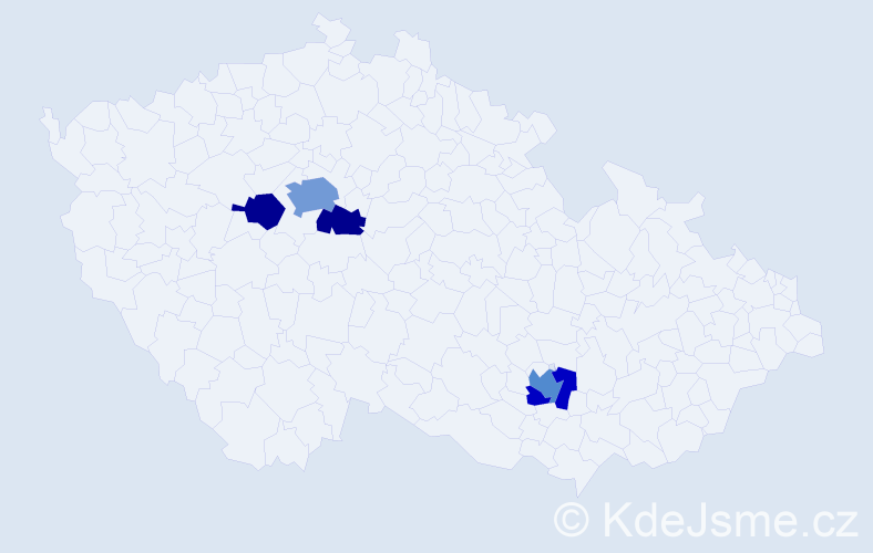 Příjmení: 'Mysko', počet výskytů 9 v celé ČR